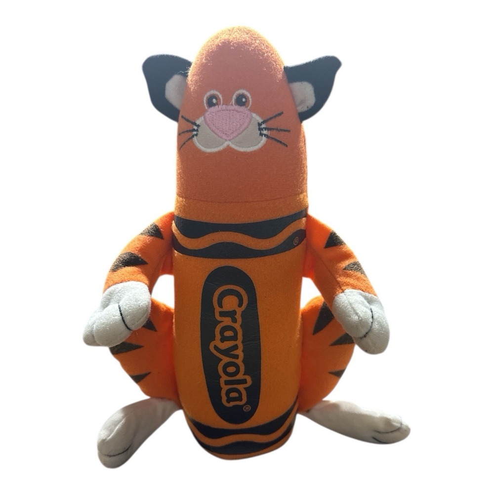 2008 Crayola Color Orange Tiger Plush Stuffed Toy Crayon Nanco 9" no tags